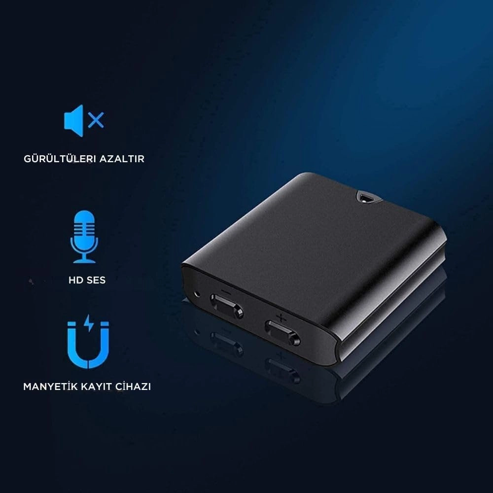 Ses Sensörlü Mini Ses Kayıt Cihazı 30 Saat Kayıt